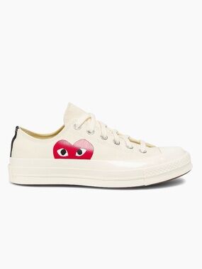 PLAY Comme des Garçons x Converse Chuck Taylor Low Top Cream Sneakers
